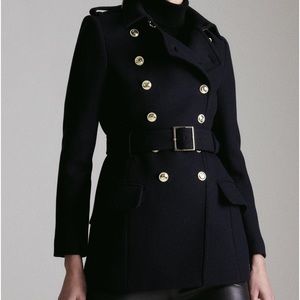 Karen Millen Military Italian Wool Blend Coat size 8 us 12uk